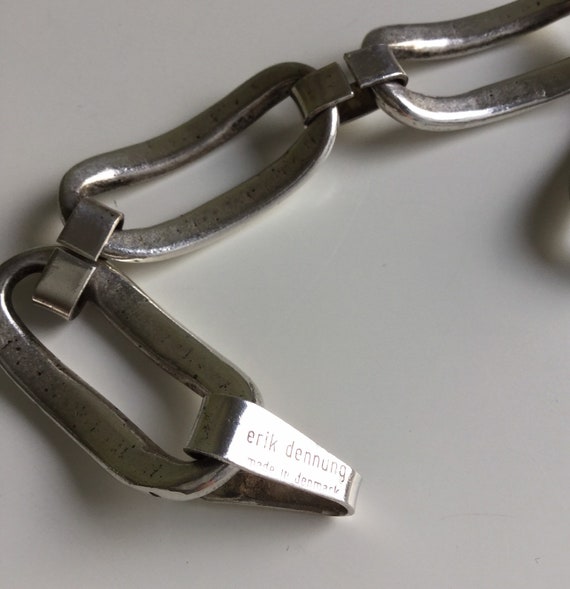 Modernist ERIK DENNUNG Bracelet Denmark Chunky Li… - image 4