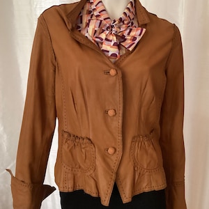 Y2K Danier Jacket Super Soft Leather w/ Stitching Detail GORGEOUS!