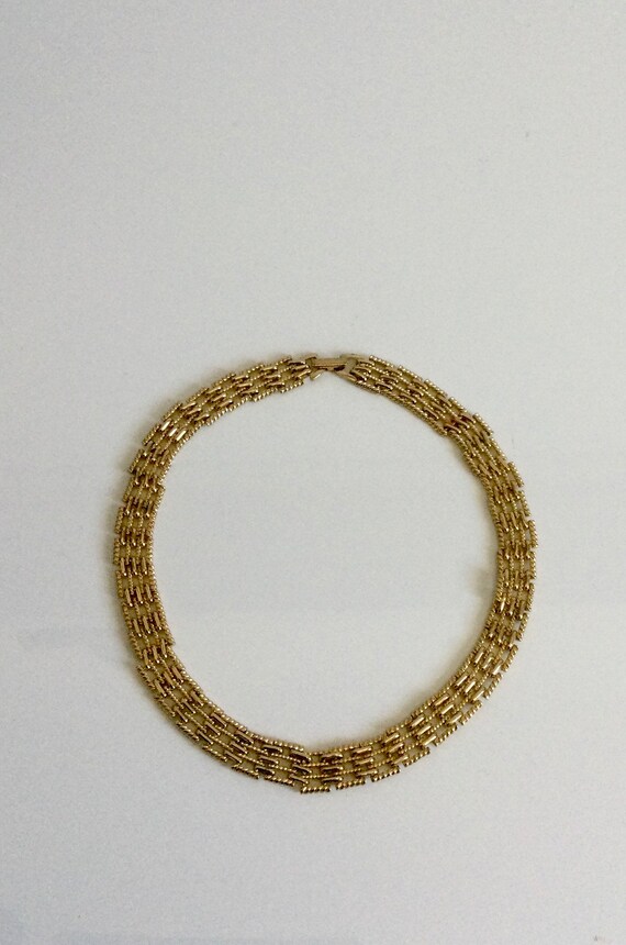 Vintage NAPIER Necklace Chain Gold Tone 1980s - image 2