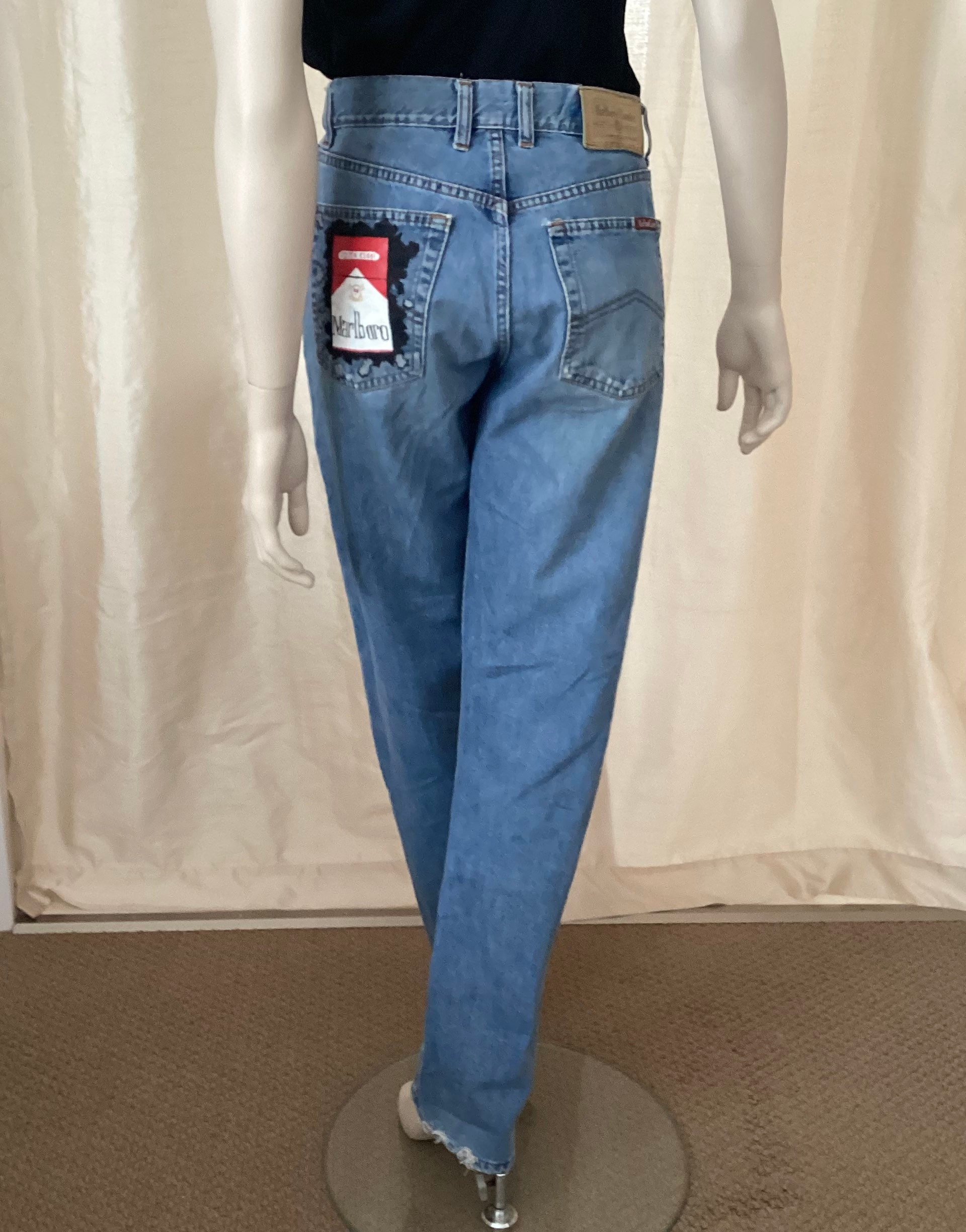 Vintage Marlboro Classics Jeans Size 30 Five Pocket Cool Art Vintage Marlboro Classics Jeans Size 30 Five Pocket Cool Art