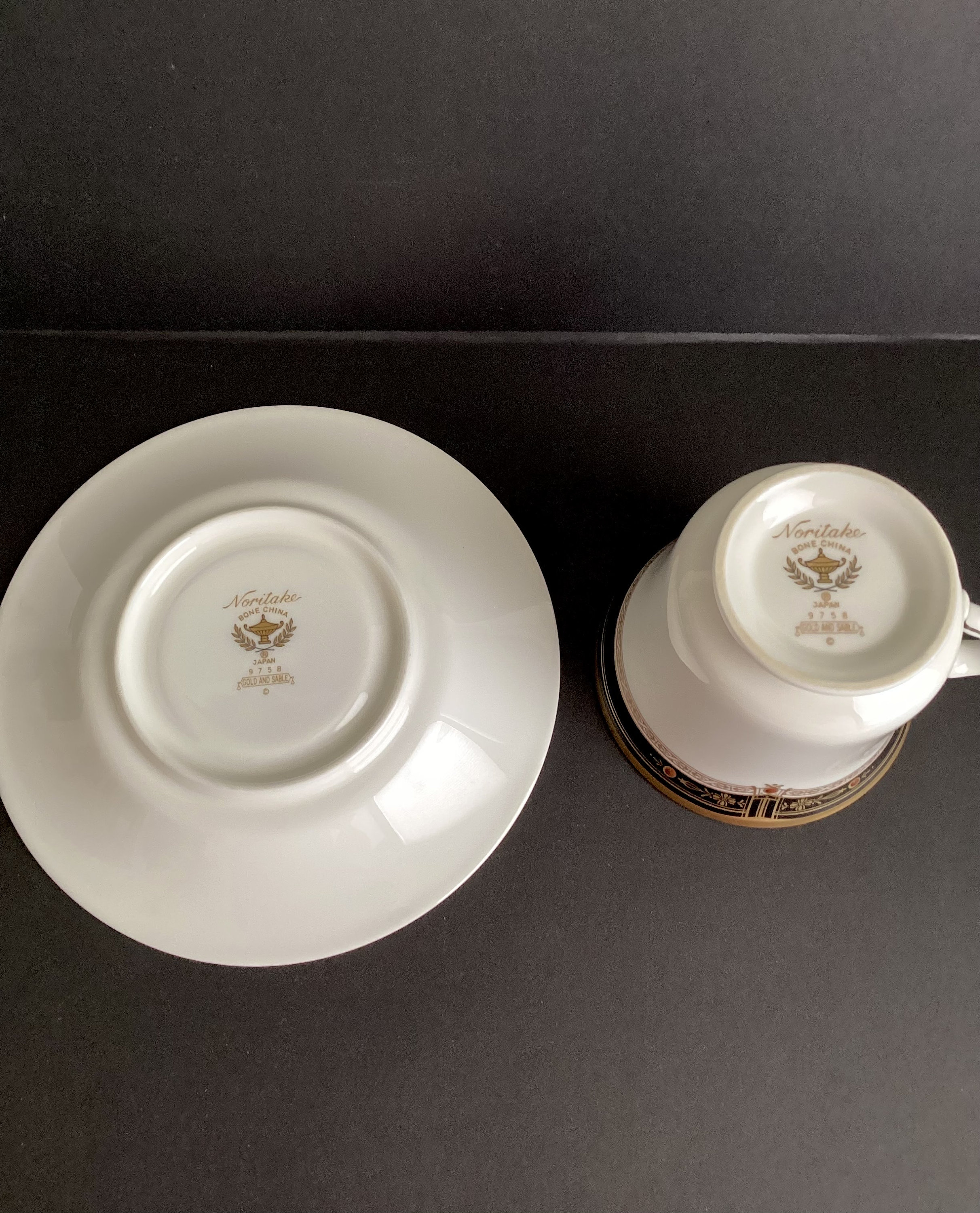 Vintage Noritake Cup & Saucer “gold and Sable” 9758 MINT - Etsy