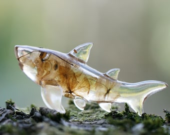 Ice Shark Figurine Animal Sculpture Ocean Sea Life Fish