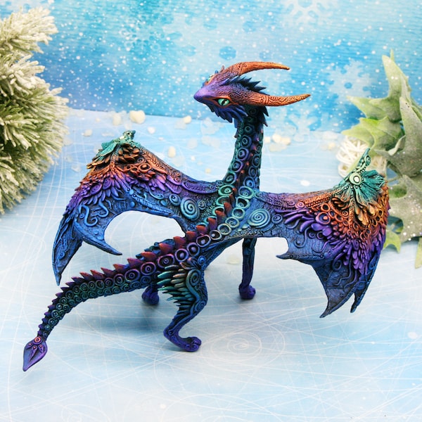 New! Dragon Sculpture Fantasy Creature Figurine Dragon FREE EXPRESS shipping