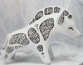 Hyena Figurine Zen Doodle Animal Totem Fantasy Sculpture Christmas Toy Guardian Spirit Amulet Shamanic Native