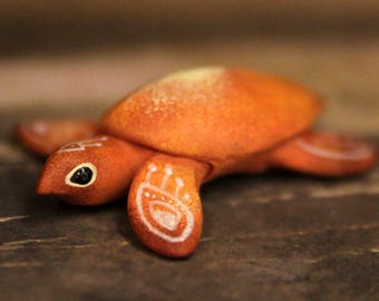 Sun Sea Turtle Totem Figurine Fantasy Sculpture Guardian Spirit Amulet Shamanic Native