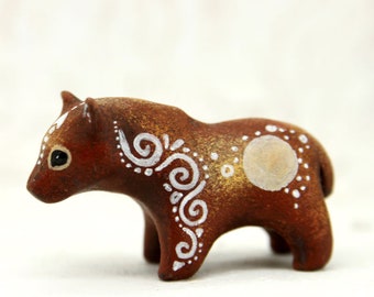 Bear Grizzly Figurine Animal Totem Figurine Fantasy Sculpture Guardian Spirit Amulet Shamanic Native