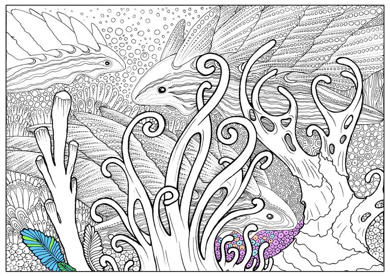 16 Pages de coloriage pour adultes Doodle Colorable Coloriage  Etsy