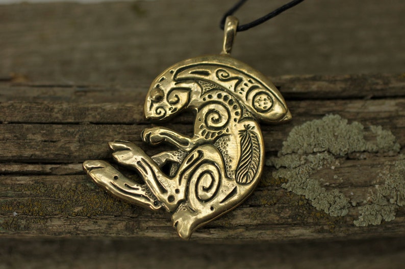 Rabbit Bunny bronze pendant necklace Etsy