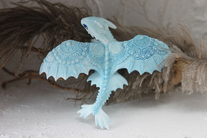Light Fury Toothless Night Fury Figurine HTTYD Sculpture How Etsy