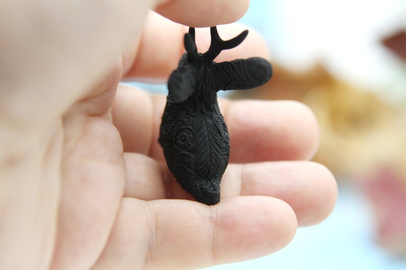 Delivery time extended Paintable Tiny Jackalope Cryptid Jack Rabbit Cryptozoology Sculpture