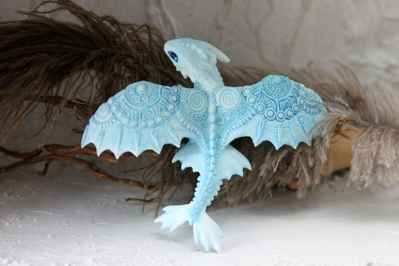 Light Fury Toothless Night Fury Figurine HTTYD Sculpture How Etsy