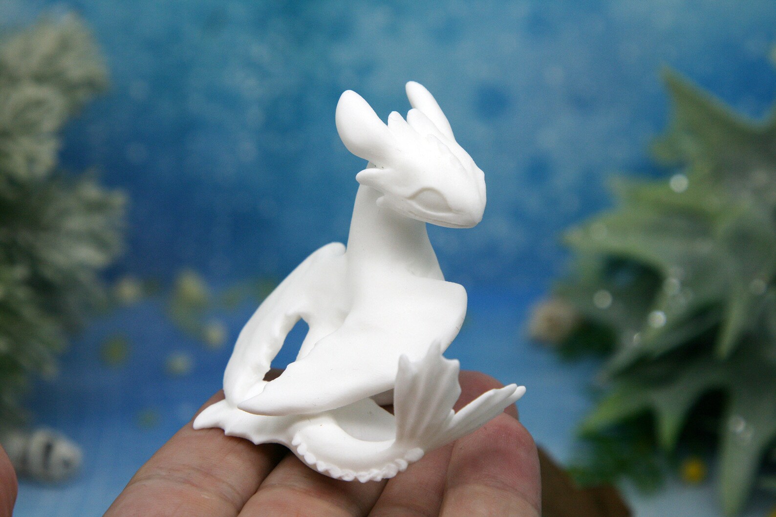 PREORDER Toothless Light Fury White Sculpture Figurine HTTYD Etsy