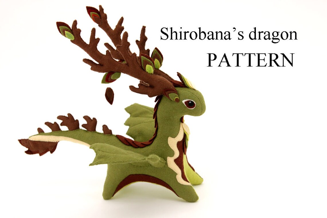 Pattern dragon soft toy felt | Etsy