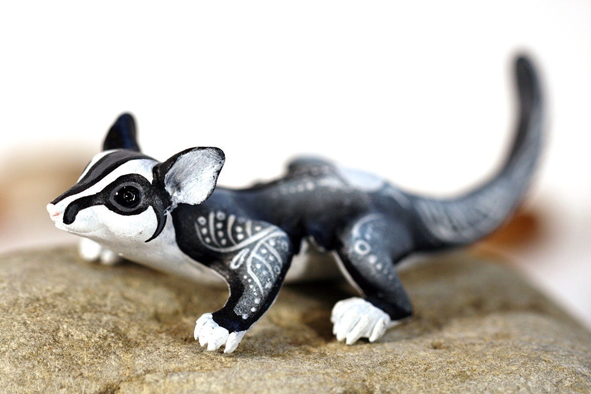 Sugar Glider Slate Figurine Animal Sculpture Totem polymer Etsy