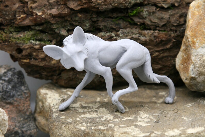 painted wolf figurines