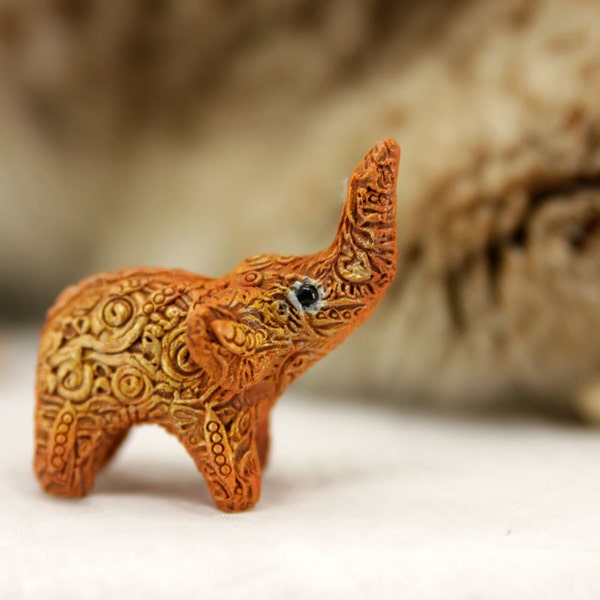 Elephant Animal Totem Figurine Fantasy Skulpture Guardian Spirit Amulet Shamanic Native