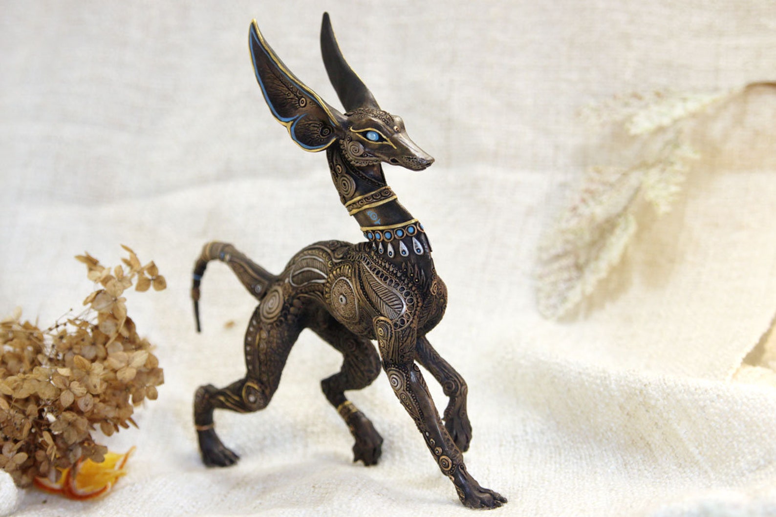 Anubis Statue Dog Sculpture Egyptian God Ancient Egypt | Etsy