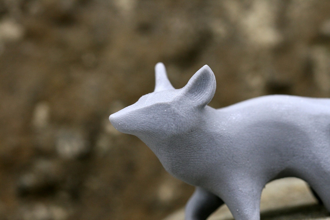 Delivery time extended Unpainted Woodland Animal Fox Figurine Etsy