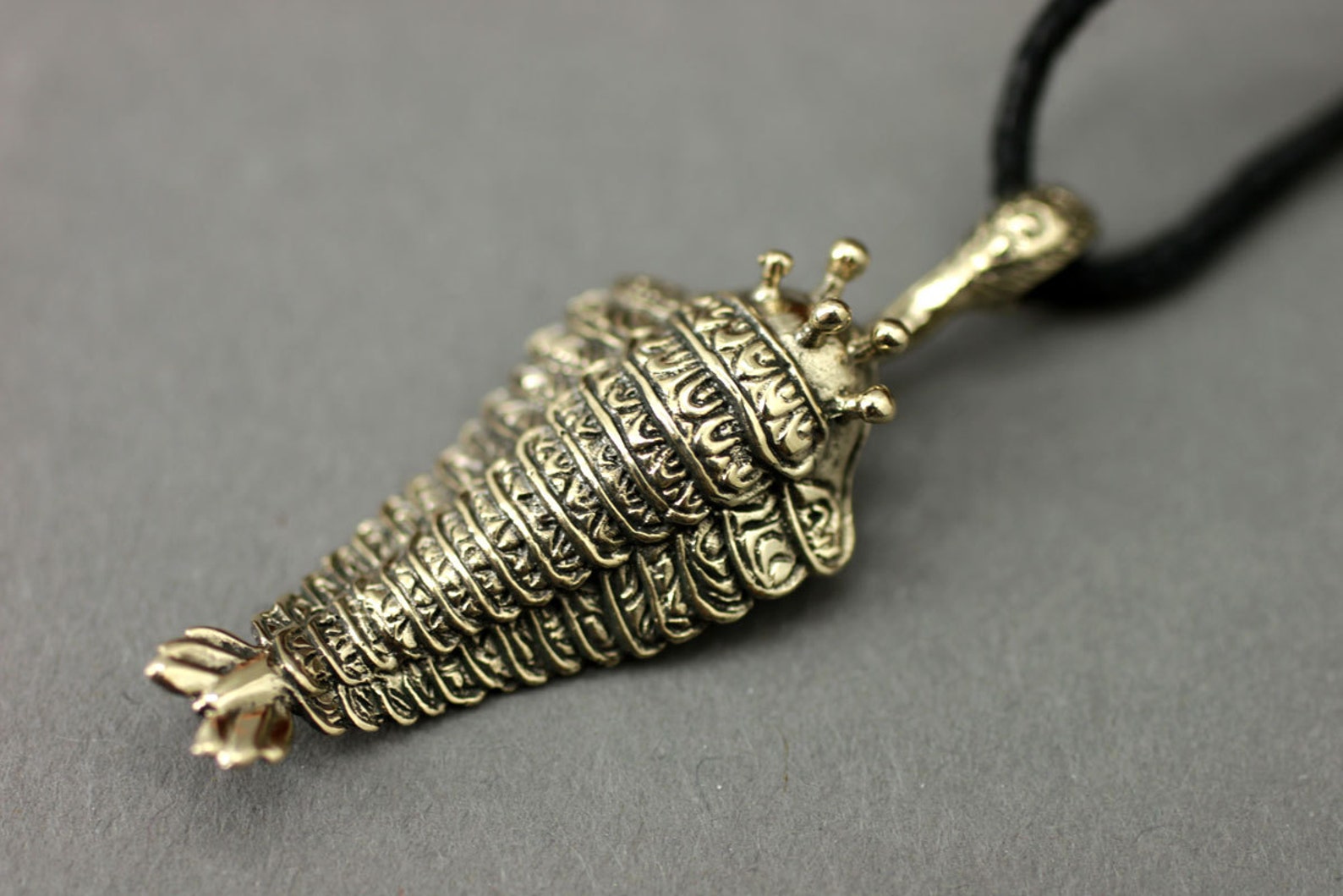 Opabinia bronze pendant necklace prehistoric Cambrian Etsy