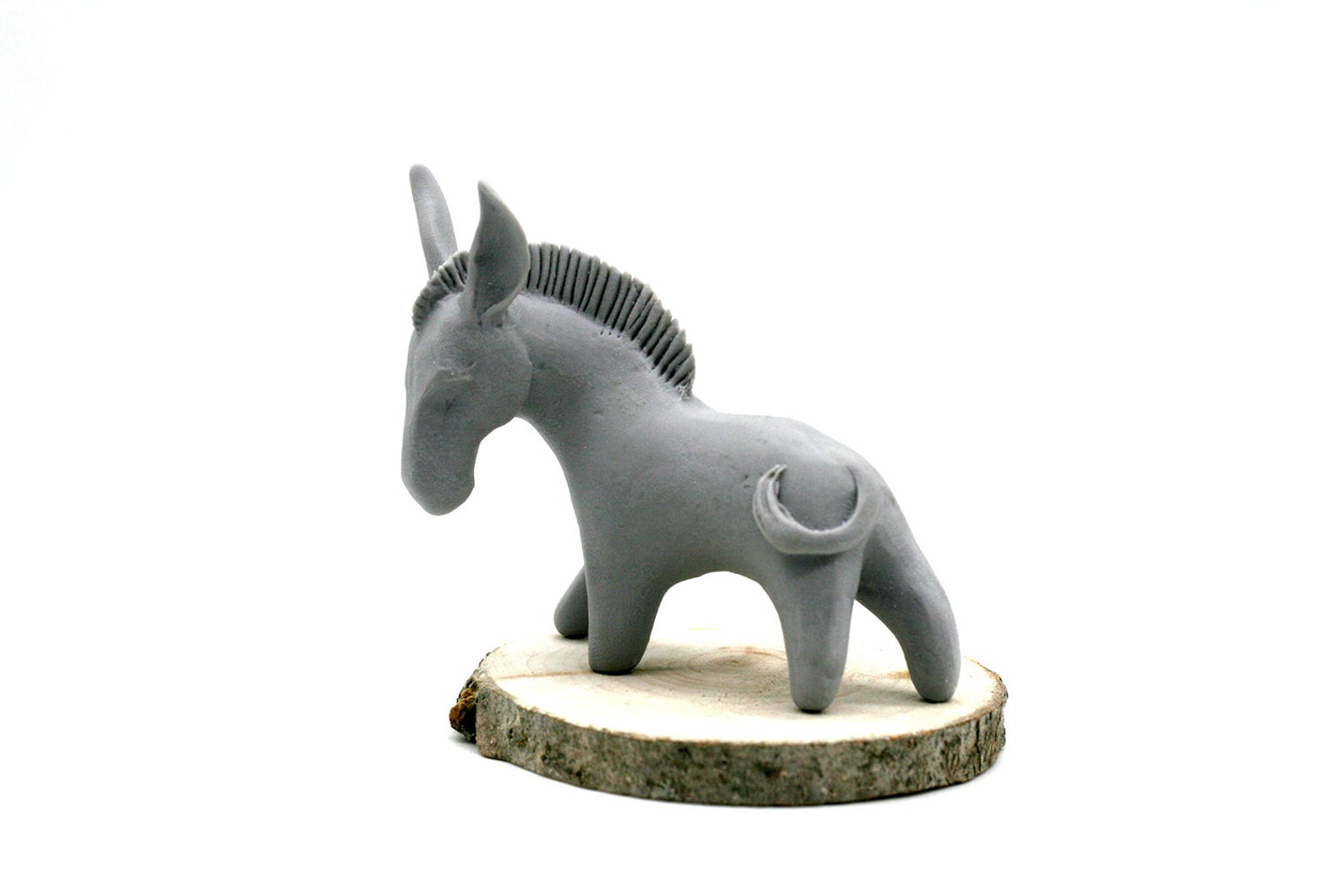Unpainted Donkey Figurine Miniature Ceramic Donkey Polymer Etsy