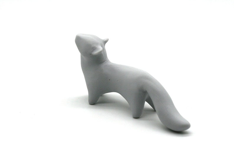 Ferret or Ermine Weasel Unpainted Figurine Totem Animal Etsy