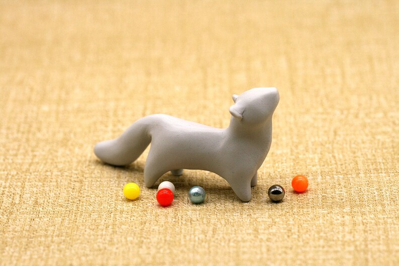 Ferret or Ermine Weasel Unpainted Figurine Totem Animal Etsy