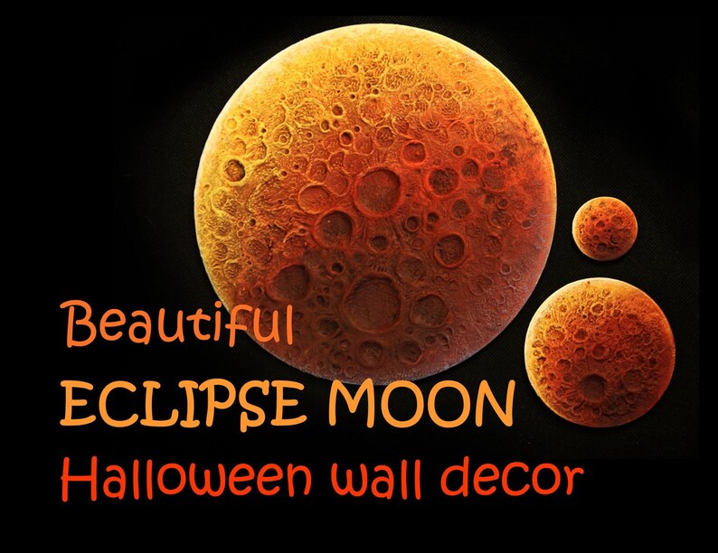 Tutorial Halloween Wall Decor Eclipse Full Moon Polymer Airdry Etsy Tutorial Halloween Wall Decor Eclipse Full Moon Polymer Airdry Etsy