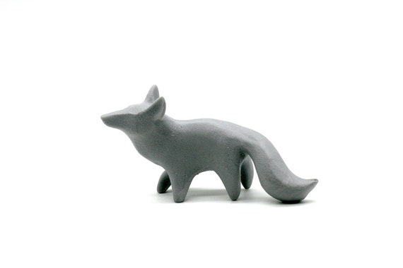 Delivery Time Extended Unpainted Woodland Animal Fox Figurine Etsy
