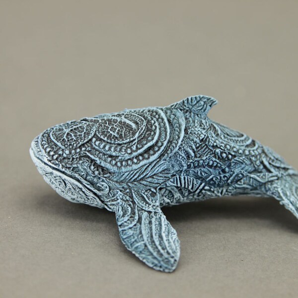 Humpback Whale Totem Figurine Whale Fantasy Skulpture Guardian Spirit Amulet Shamanic Native