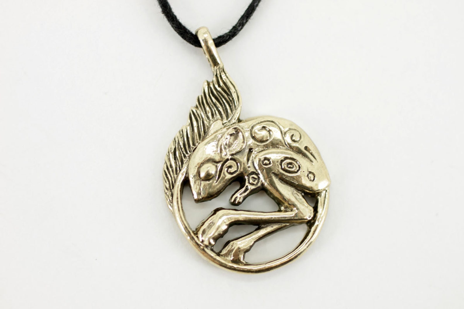 Jerboa bronze pendant necklace animal fantasy | Etsy