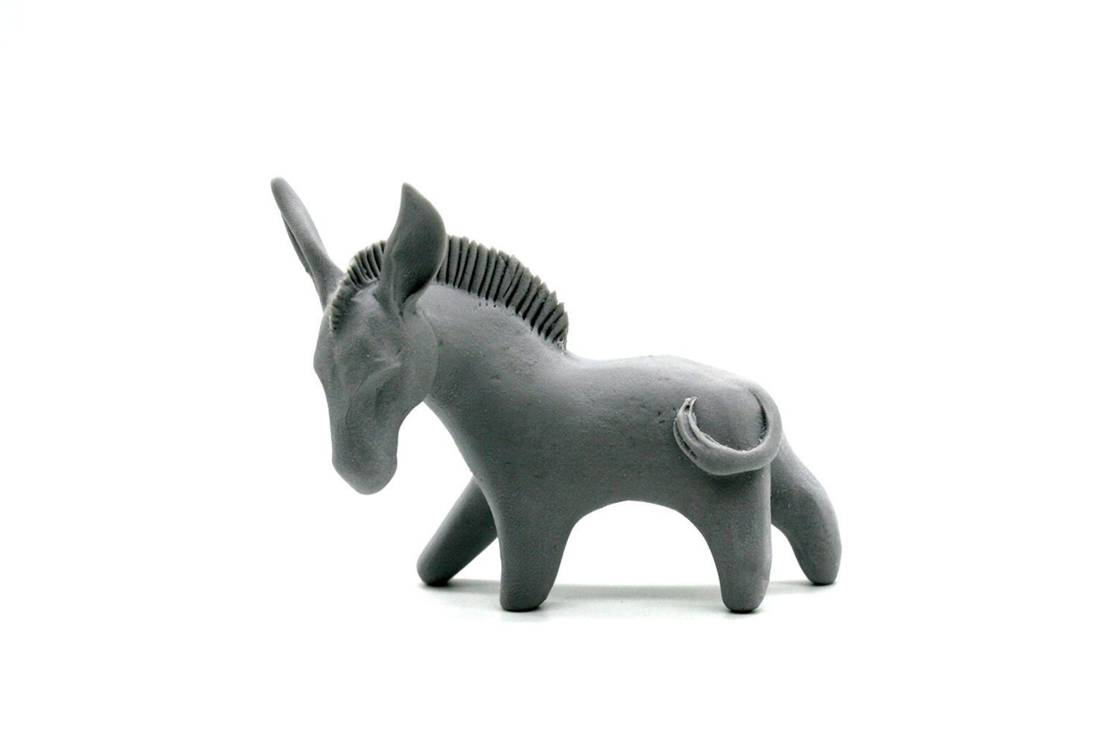 Unpainted Donkey Figurine Miniature Ceramic Donkey Polymer Etsy