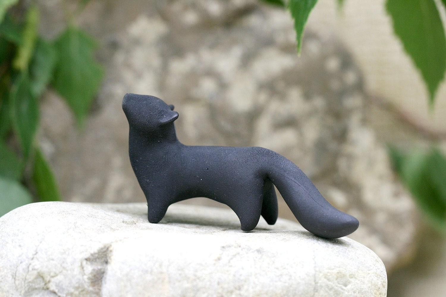 Ferret or Ermine Weasel Unpainted Figurine Totem Animal Etsy