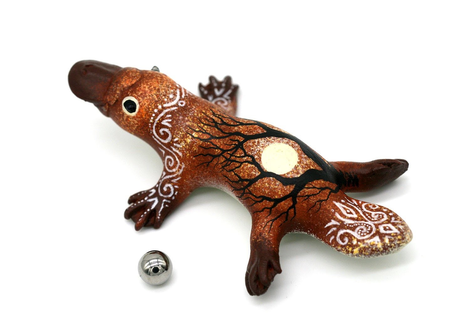 Platypus Figurine Animal Sculpture Totem polymer clay figures | Etsy