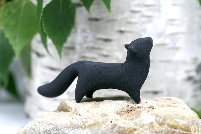 Ferret or Ermine Weasel Unpainted Figurine Totem Animal Etsy
