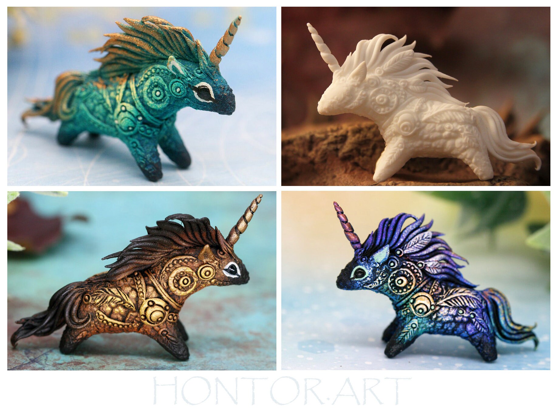 PREORDER Paintable Unicorn Figurine Etsy