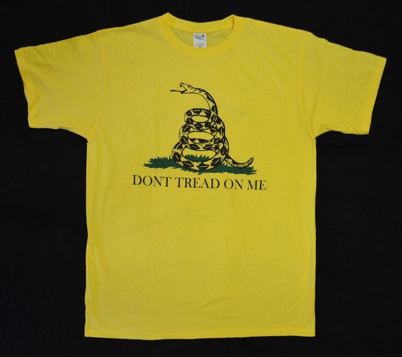 Dont Tread On Me Shirt >> T Shirt Don T Tread On Me With Snake In Yellow Sizes S 3xl Dont Tread On Me Shirt >> T Shirt Don T Tread On Me With Snake In Yellow Sizes S 3xl