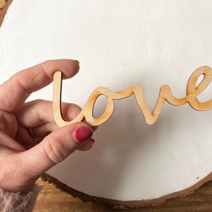LOVE -  12cm small wooden lettering, natural wood, ready to decorate, wooden decor, natural wood, unfinished wood, unpainted, wall sign