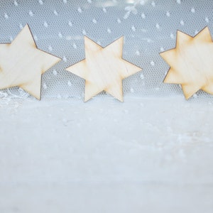 SET of 3 wooden BIG stars, unfinished wood, unpainted natural wood, laser cut, unpainted, christmas decor, christmas stars, star decor,stars image 1