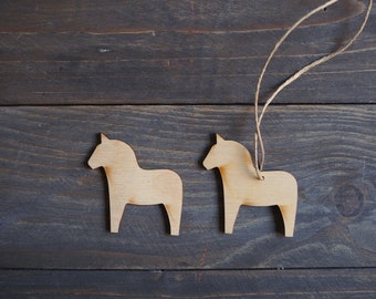 DALA tag, wooden tags, christmas packaging, scandinavian horse, horse tag, wooden horse, christmas gift tag, diy - PICK set and get DISCOUNT