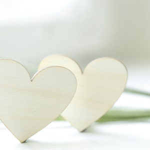 6cm wooden heart shape - natural wood - ready to decorate - unpainted - make your own jewelry DIY