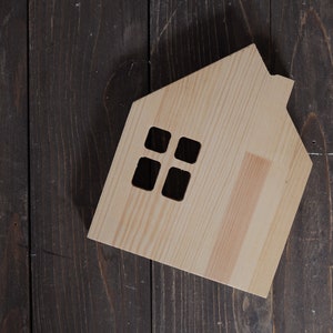 Wooden house, miniature house made of pine wood, miniature house image 6