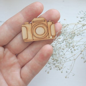 Camera tag, for photographers, natural wood, laser cut, unpainted, photography packaging, plywood, gift tag PICK set and GET DISCOUNT image 5