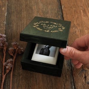 personalised, engraved or blank - INSTAX mini box for 54mm x 86mm prints, wooden, natural, unpainted wood, wedding, photo album, photo box