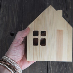 Wooden house, miniature house made of pine wood, miniature house image 5