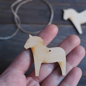 DALA tag, wooden tags, christmas packaging, scandinavian horse, horse tag, wooden horse, christmas gift tag, diy PICK set and get DISCOUNT image 10