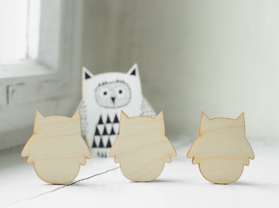 5cm Wooden Owl Shape Natural Wood Ready To Decorate Etsy