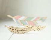 6cm (2 1/2'') little wooden feather decor natural wood, unpainted, laser cut plywood, gift tag, jewelry supply - PICK SET and get discount