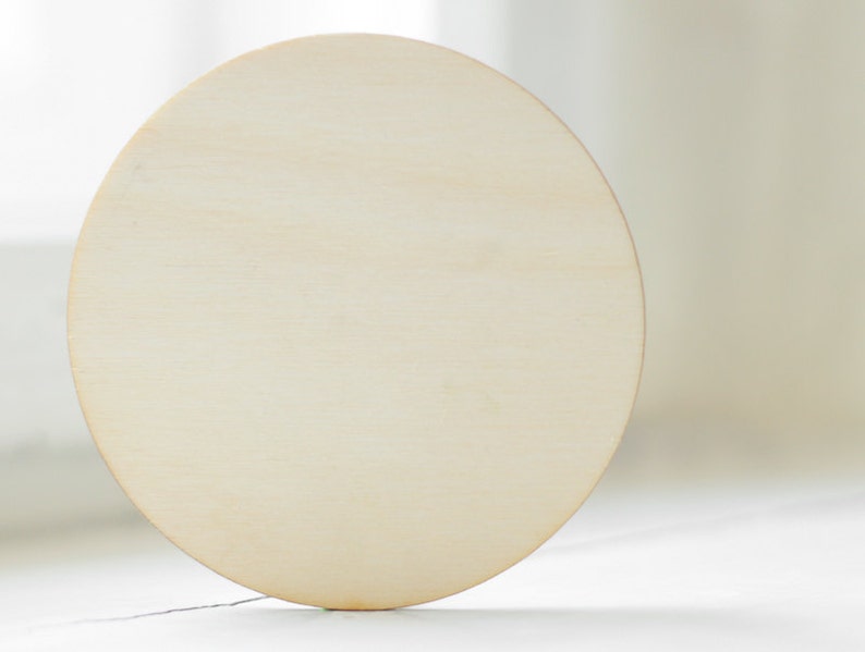 10cm wooden circle, natural wood unpainted, for crafting, DIY, make your own jewelry, ready to decorate, wooden supplies, jewellery supplies image 3