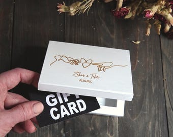 Engraved Wooden Gift Card Box: Personalized Keepsake