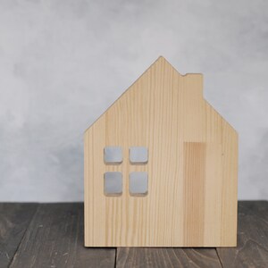 Wooden house, miniature house made of pine wood, miniature house image 2